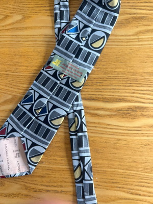 Jacques Esterel vintage men's tie with geometric pattern