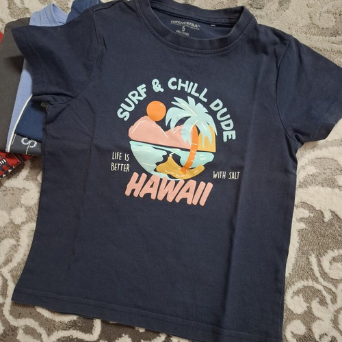 Orchestra t-shirt set used, pack of 7 for boys size 110 cm