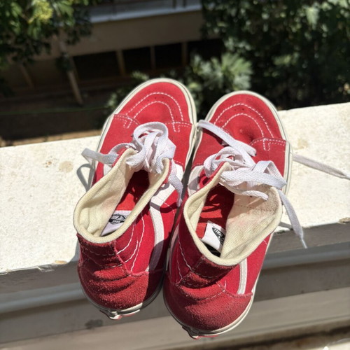 Vans high sneakers, red, size 38.5