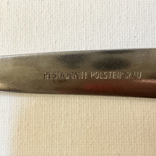 Vintage German Restaurant Holstenbräu Fork Chromanit