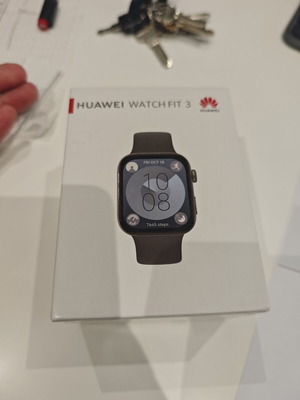 Huawei Watch Fit 3 Aluminium 43mm Waterproof with Heart Rate Monitor, Black