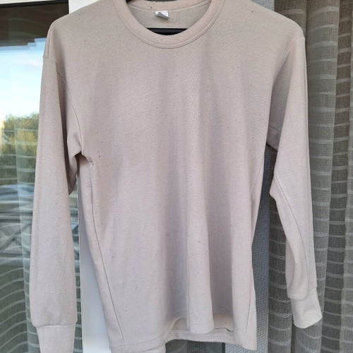 Beige pajama shirt used, size M/L