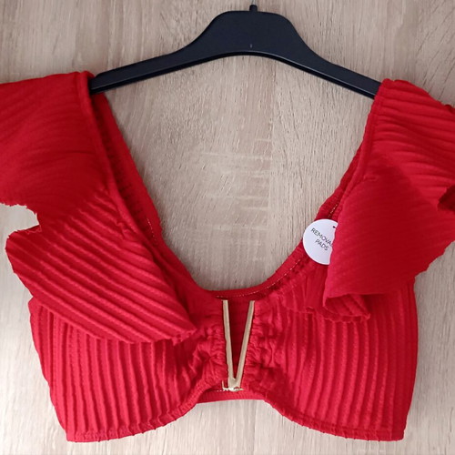 Sinsay red bralette bikini set