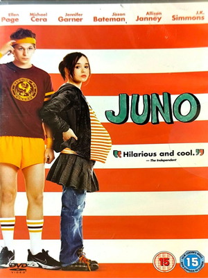 Juno DVD comedy movie with Ellen Page and Jennifer Garner, sealed