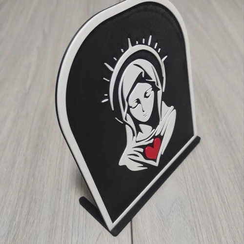 Decorative icon of Virgin Mary with heart new