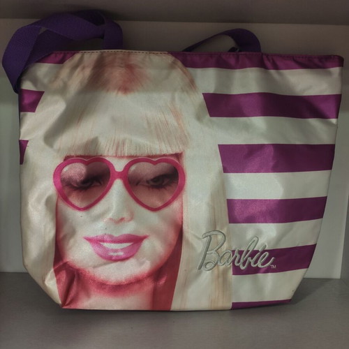 Barbie fabric shoulder bag pink and purple new
