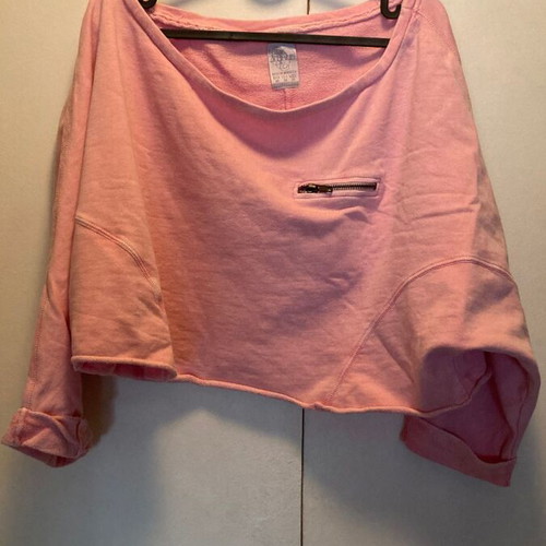 Zara pink crop top sweatshirt, size M