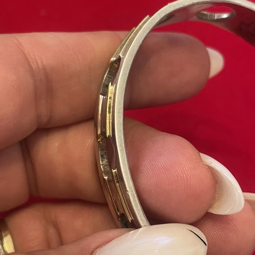 Silver gold bracelet 925 750 18k handmade used