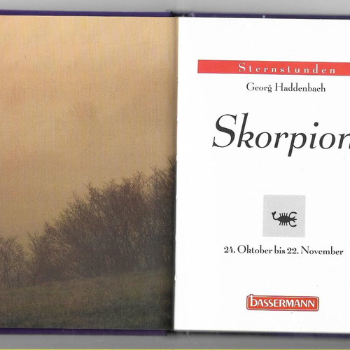 Skorpion by Georg Haddenbach hardcover book like new, German