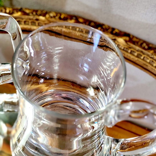 Set of 2 glass beer mugs 300 ml and 500 ml, Austria
