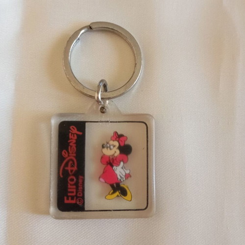 Vintage Euro Disney Mini Mouse keychain used