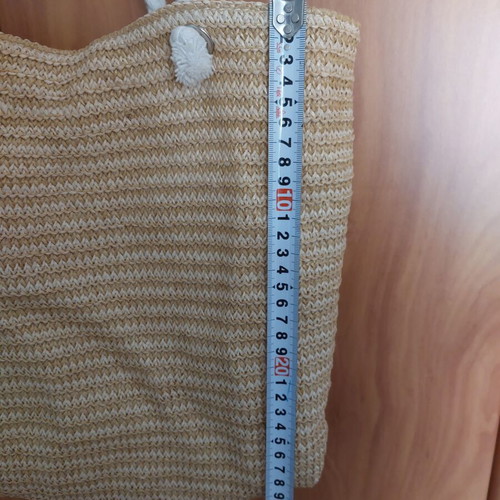 Straw summer shoulder bag new, beige