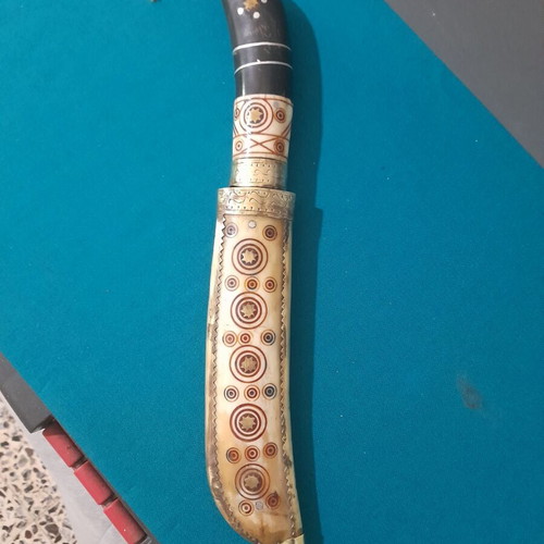 Decorative handmade knife with horn like new
