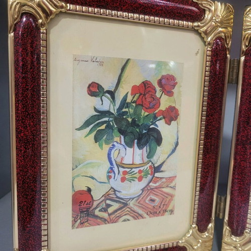 Vintage photo frame 13×18 cm with clock new collectible