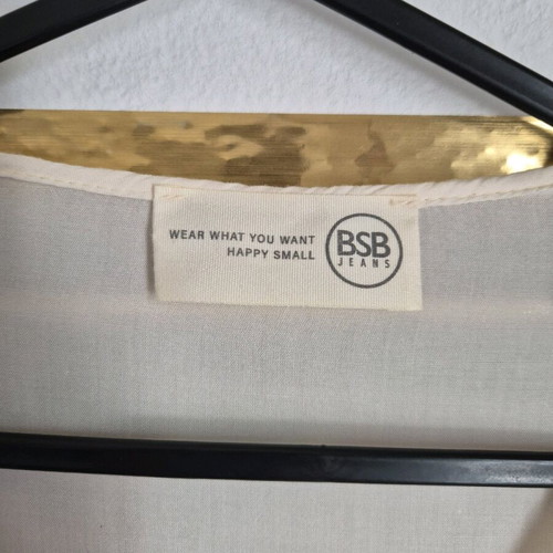 BSB blouse with sequins like new, size S 36 8, beige