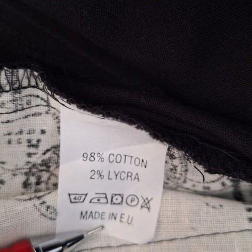LAK Vintage 2002 Large Black High-Waisted Cotton Pants Straight Leg