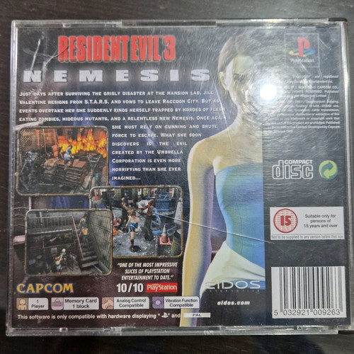 Resident Evil 3 Nemesis PS1 used, fully functional