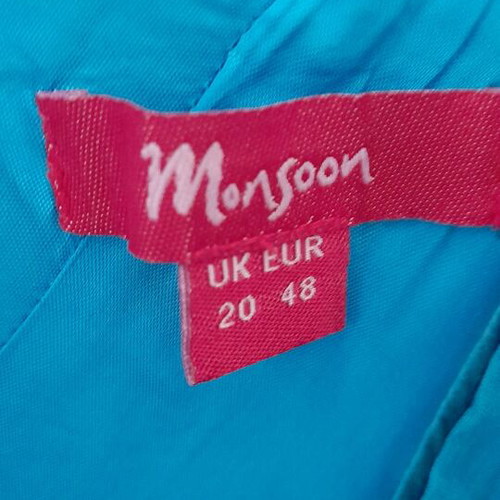 Monsoon sleeveless dress turquoise 4XL 48 like new