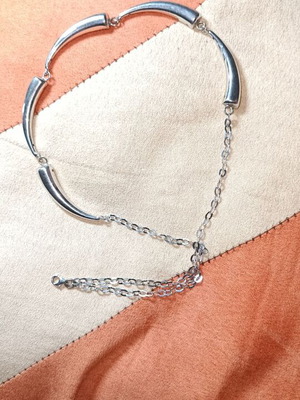 Vourakis silver necklace with 5 horns, 50cm