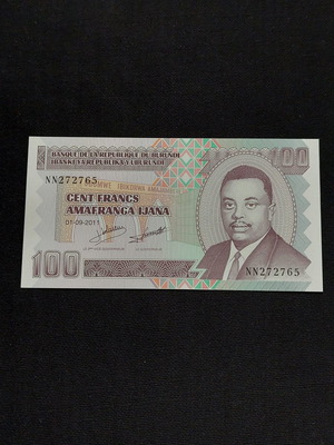 Χαρτονόμισμα Burundi 100 Francs 2011 καινούργιο