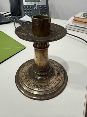 Bronze railway candlestick like new, Compagnie Internationale des Wagons-Lits