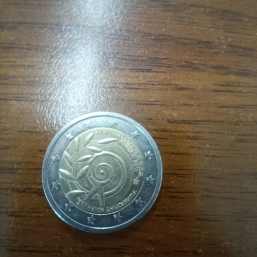 Greece 2 Euro 2011 Paralympics coin used