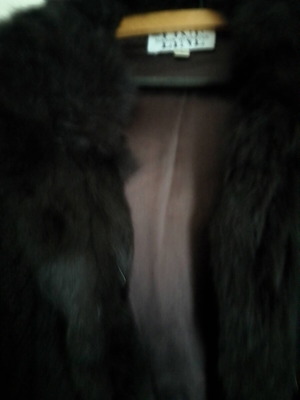 Knitted jacket with genuine mink fur like new, brown, size M/L