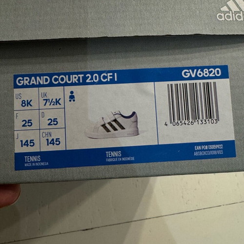 Adidas Grand Court kids sneakers No 25 like new, white