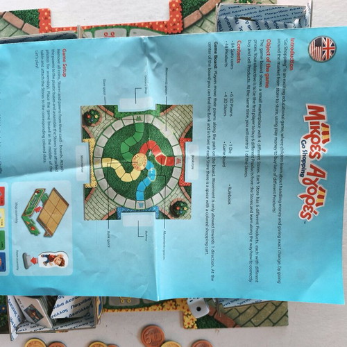 Go Shopping board game Mikres Agores like new