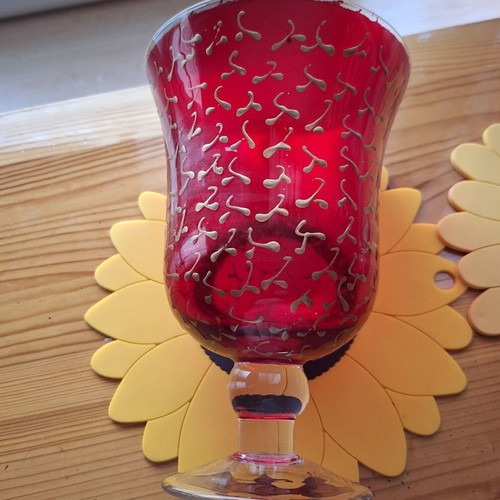 Decorative glass vases Miljogarden Sweden used, set of two
