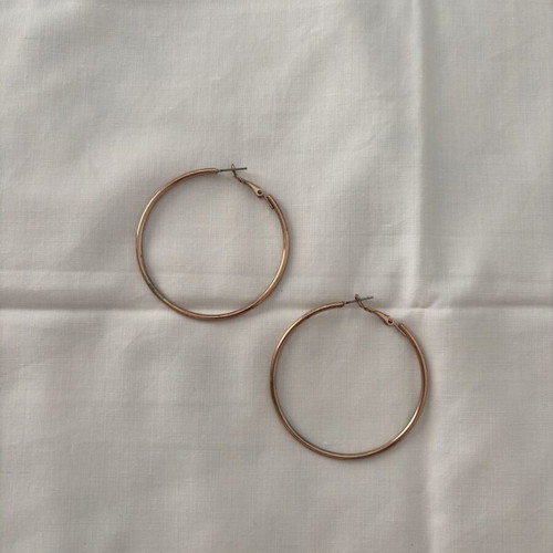 Accessorize rose gold large hoop earrings used