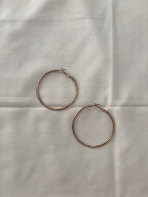 Accessorize rose gold large hoop earrings used