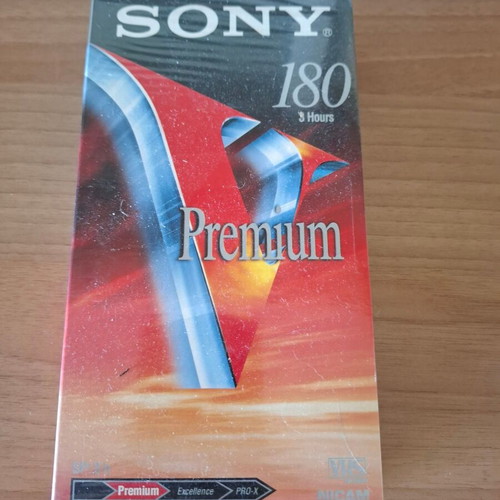 Sony VHS Tape 180 Premium PRO‑X sealed, new, 3 hours