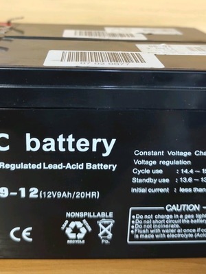 Set of 2 UPS TC Battery TS9-12 12V 9Ah used for parts