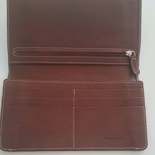 Hackett men's leather wallet brown like new