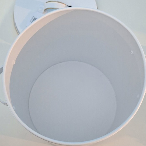 Metal Laundry Detergent Storage Box with Gold Details