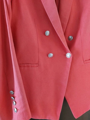 Lινό blazer Mango suit μέγεθος M σαν καινούργιο, κοραλί