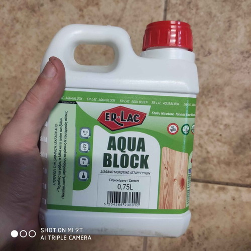 Er-Lac Aqua Block transparent stain-blocking primer 0.75L new
