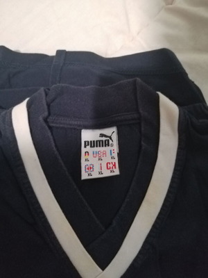 Vintage Puma short-sleeve shirt XL like new, blue