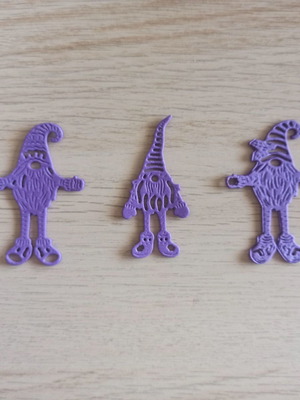 Purple foam gnomes set of 3 pieces new