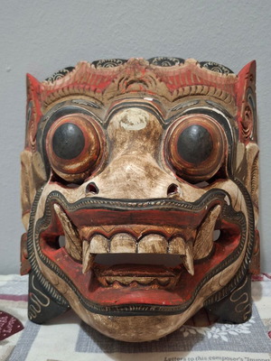 Vintage Barong / Rangda Wooden Mask from Bali like new