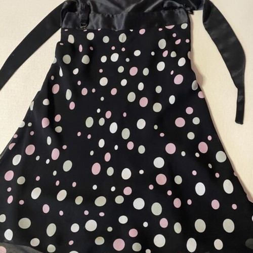 Stenia polka dot skirt with satin belt like new, size M
