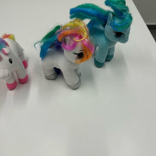 My Little Pony plush toys like new, set of 4 colorful ponies