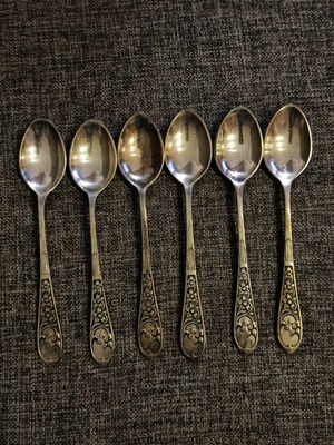 Vintage Zoulovits dessert spoons used 1965