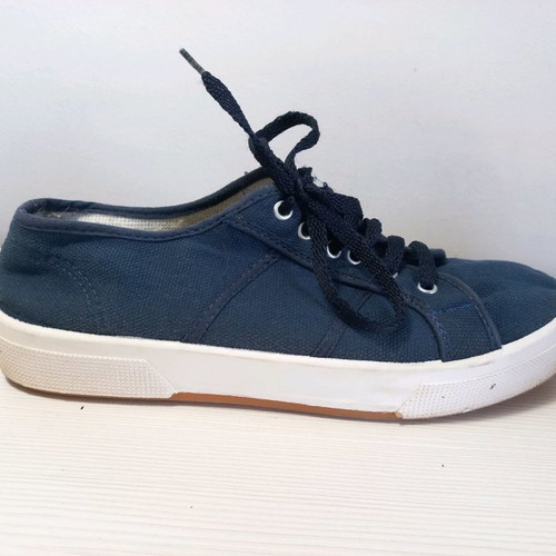 Μπλε sneakers από καμβά μεταχειρισμένα, μέγεθος 41, αθλητικά