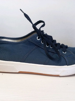 Μπλε sneakers από καμβά μεταχειρισμένα, μέγεθος 41, αθλητικά
