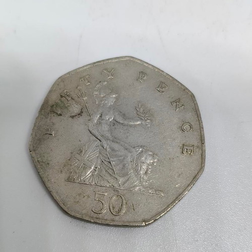 Collectible 1982 Britannia 50 Pence Coin like new