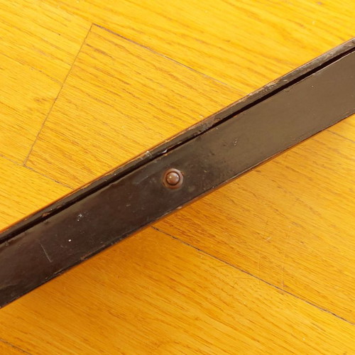 Antique Japanese pen case used, lacquered Papier Mache box