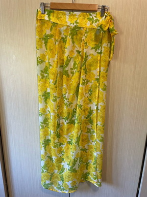 Vassia Kostara wrap skirt without lining new, size M/L, yellow