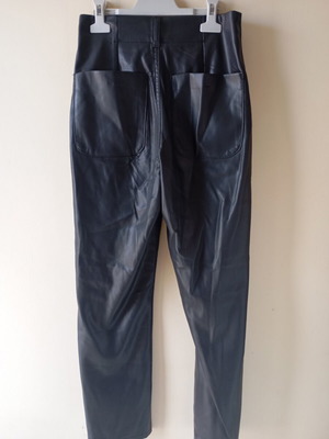 Black women's pants with buttons, Denim, size XS